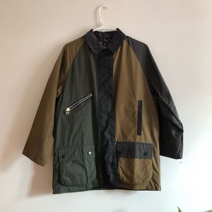BarbourXAlexachung patch work wax jacket